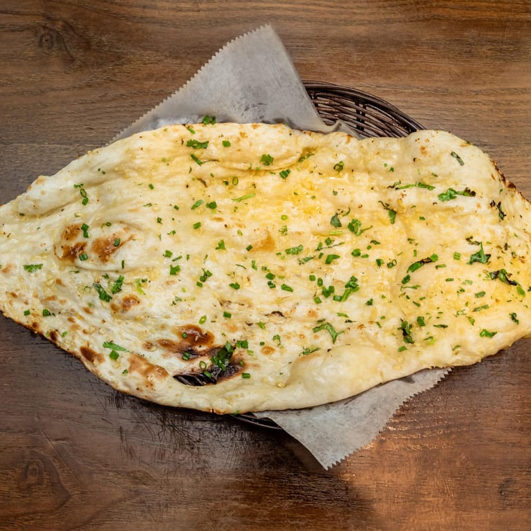 Delicious Garlic Naan Awaits